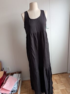 Women's Black Maxi Tank Dress